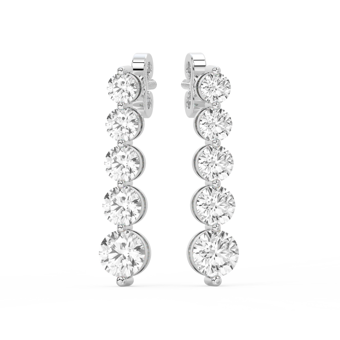 Elegant Double  Lab Grown Diamond Studs By Stefee Jewels