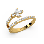 Load image into Gallery viewer, Spiral Left Petal Lab Grown Diamond Ring by Stefee Jewels
