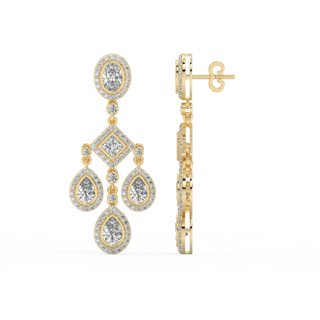 Shining Stars Lab Grown Diamond Drop Earrings by Stefee Jewels