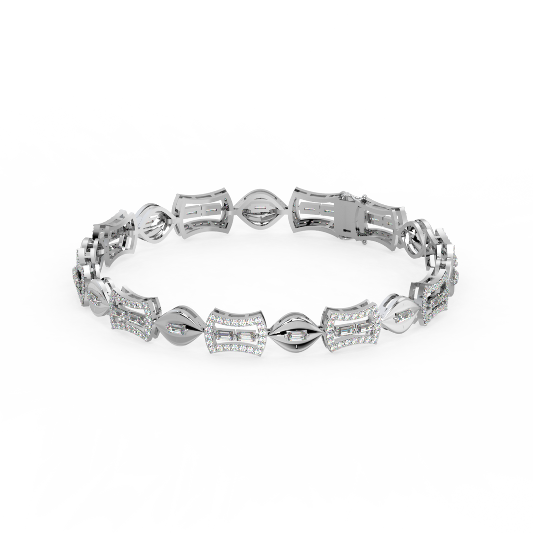 Minimalist Sparkle Lab Grown Diamond Chain Bracelet by Stefee Jewels