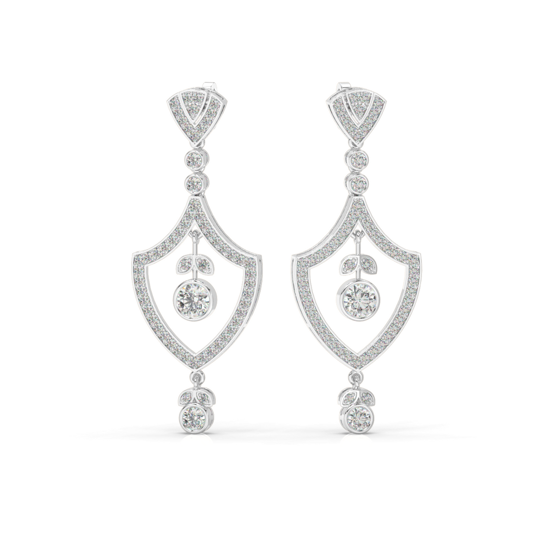 Sparkling Stars Lab Grown Diamond Drop Earrings by Stefee Jewels