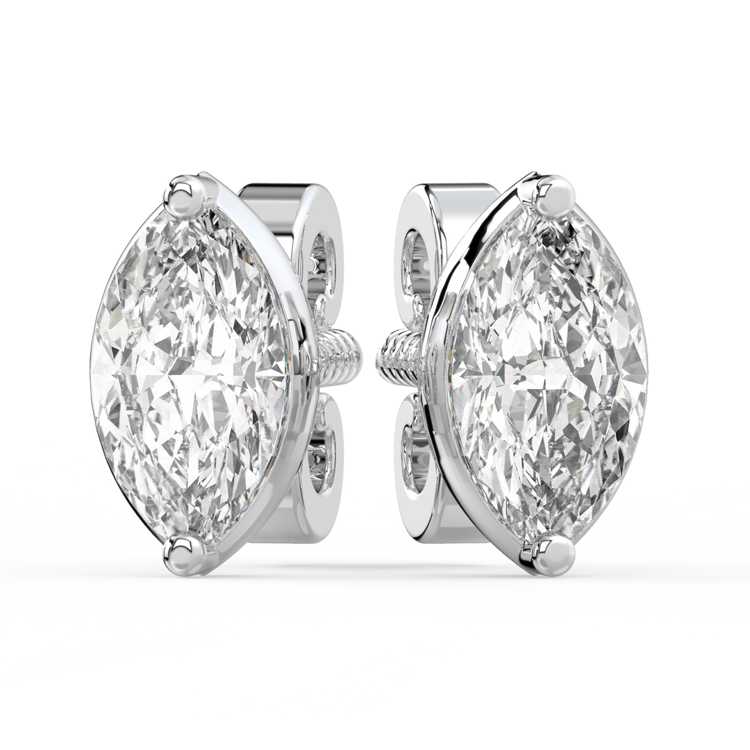 Luminous Love Lab Grown Diamond Stud Earrings by Stefee Jewels