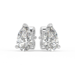 Load image into Gallery viewer, Solitaire Pear Lab Grown Diamond Studs Earrings by Stefee
