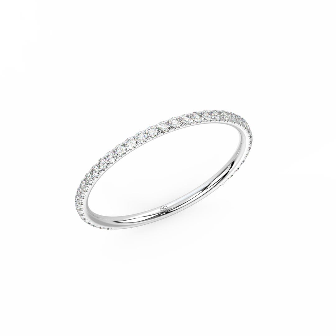 Half Eternity Lab Grown Diamond Ring by Stefee Jewels