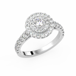 Load image into Gallery viewer, Lab Grown Diamond Cluster Double Halo - Engagement Ring by Stefee Jewels
