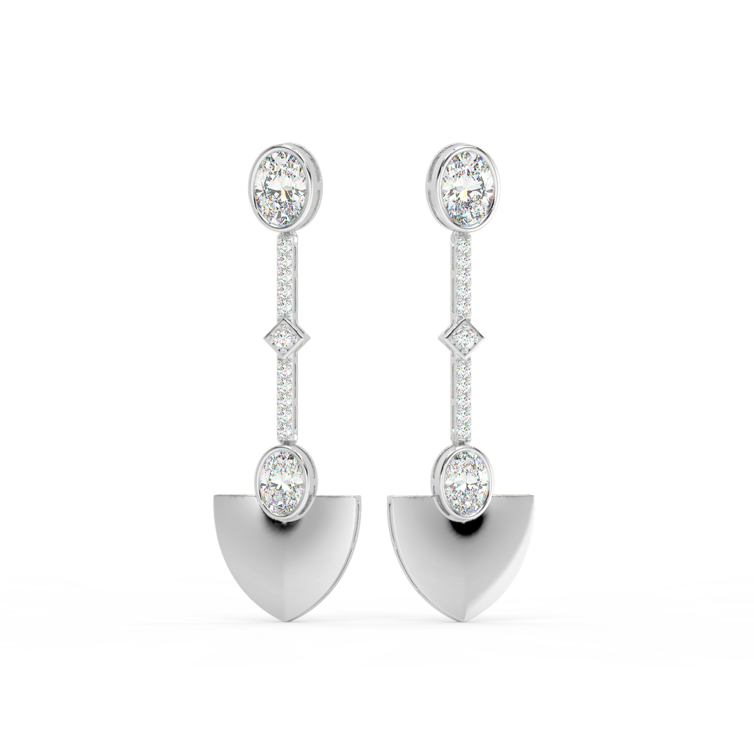 Pure Elegance Lab Grown Diamond Drop Earrings by Stefee Jewels