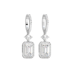 Load image into Gallery viewer, Emrald-Cut Drop  Lab Grown Diamond Earrings By Stefee Jewels
