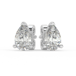 Load image into Gallery viewer, Solitaire Pear Lab Grown Diamond Studs Earrings by Stefee
