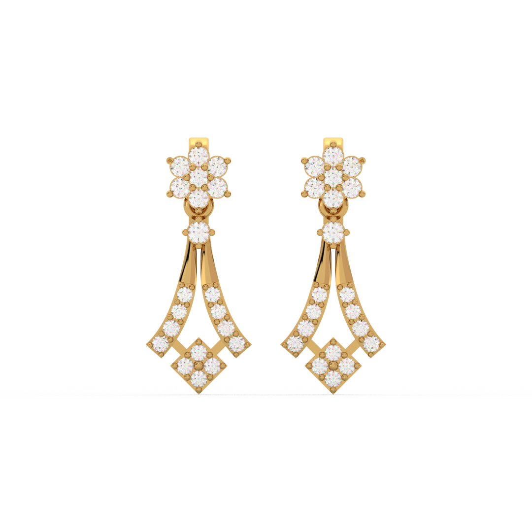 Brilliant Beauty Lab Grown Diamond Drop Earrings by Stefee Jewels