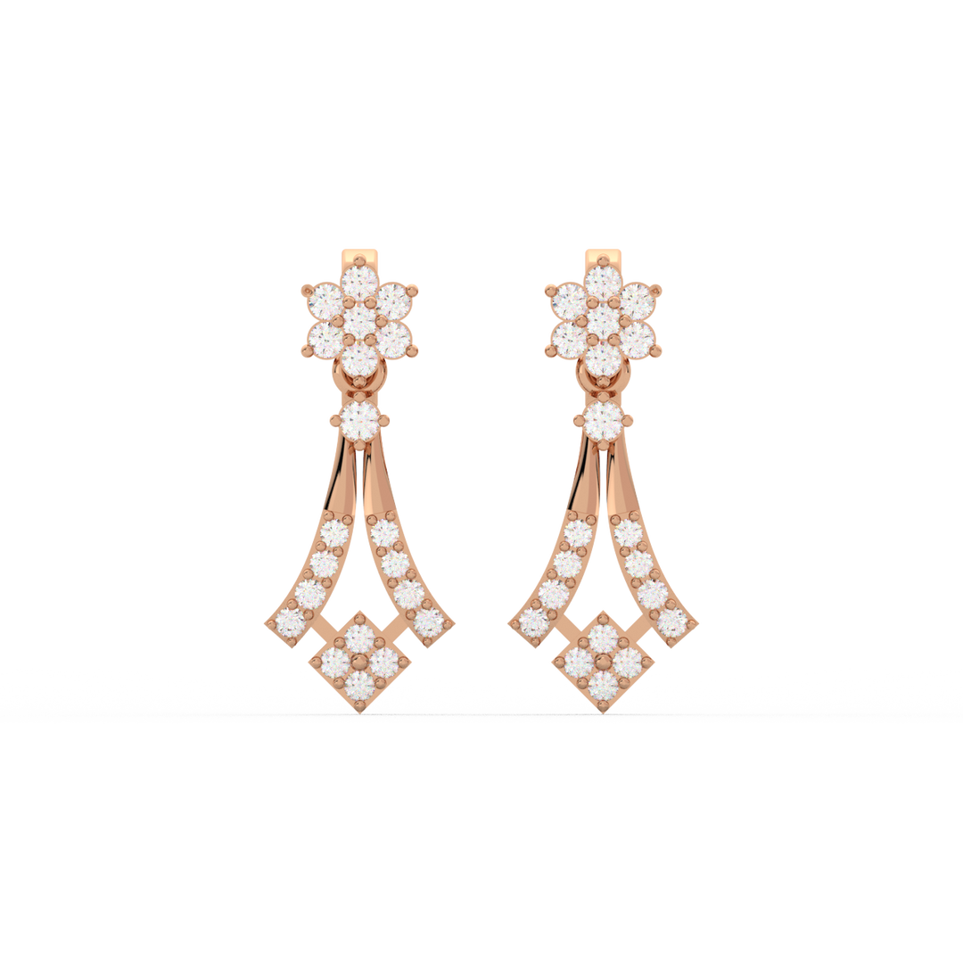 Brilliant Beauty Lab Grown Diamond Drop Earrings by Stefee Jewels