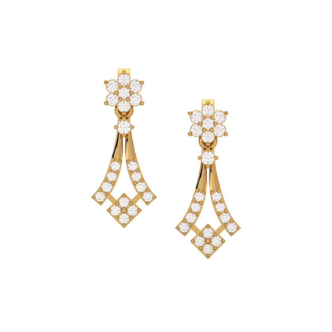 Brilliant Beauty Lab Grown Diamond Drop Earrings by Stefee Jewels