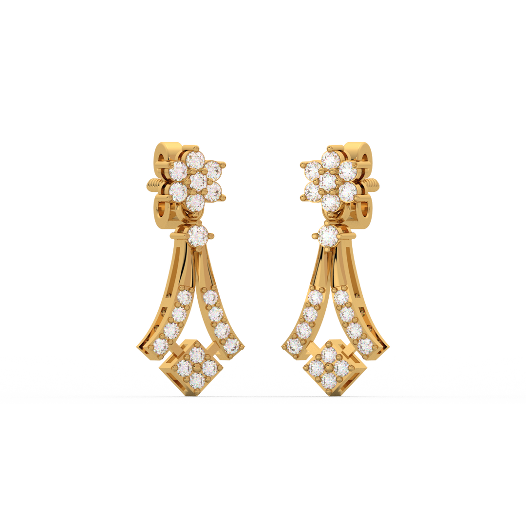 Brilliant Beauty Lab Grown Diamond Drop Earrings by Stefee Jewels