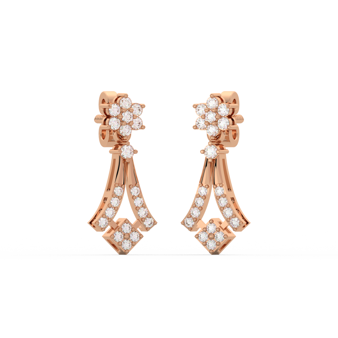 Brilliant Beauty Lab Grown Diamond Drop Earrings by Stefee Jewels