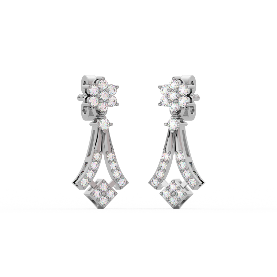 Brilliant Beauty Lab Grown Diamond Drop Earrings by Stefee Jewels