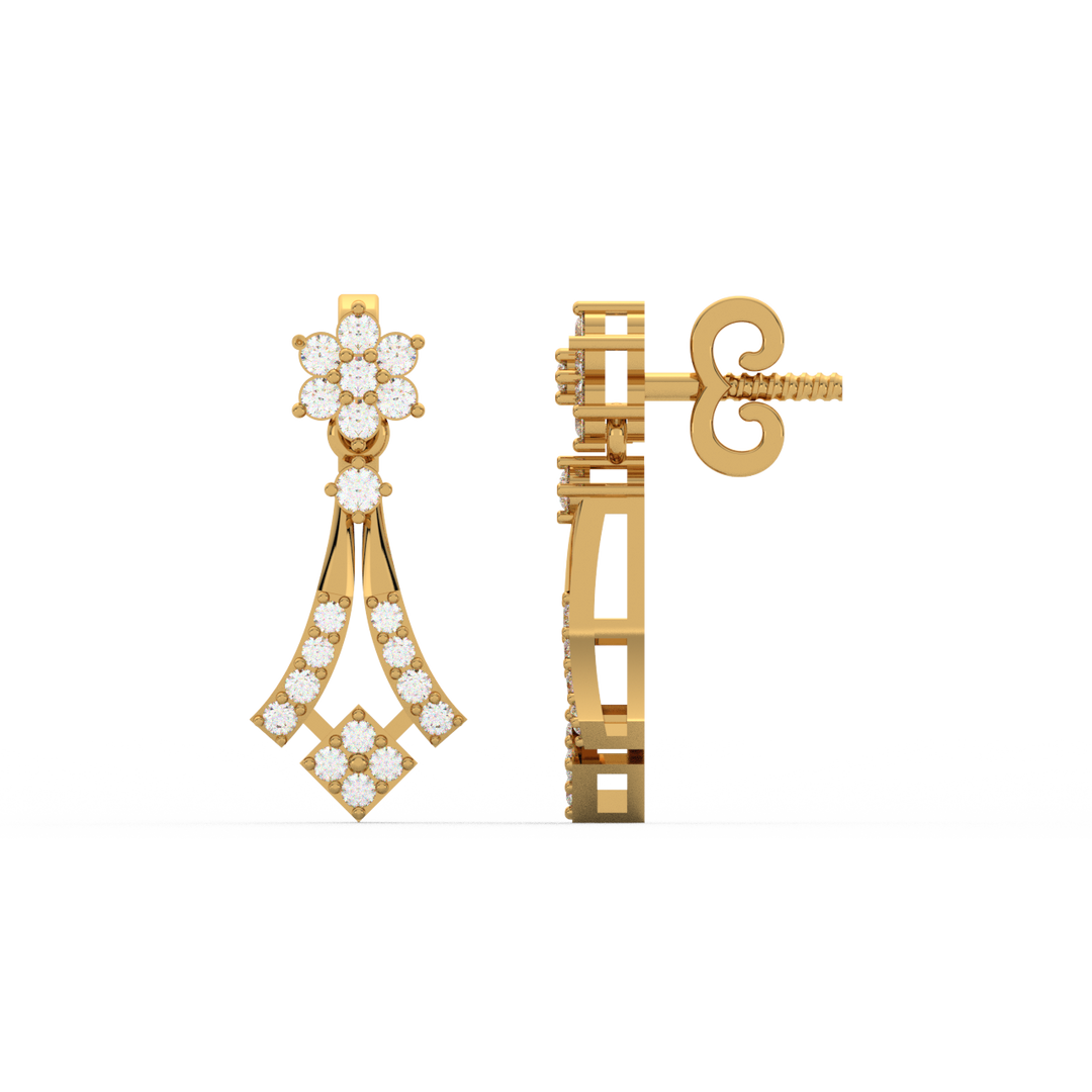 Brilliant Beauty Lab Grown Diamond Drop Earrings by Stefee Jewels