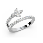 Load image into Gallery viewer, Spiral Left Petal Lab Grown Diamond Ring by Stefee Jewels
