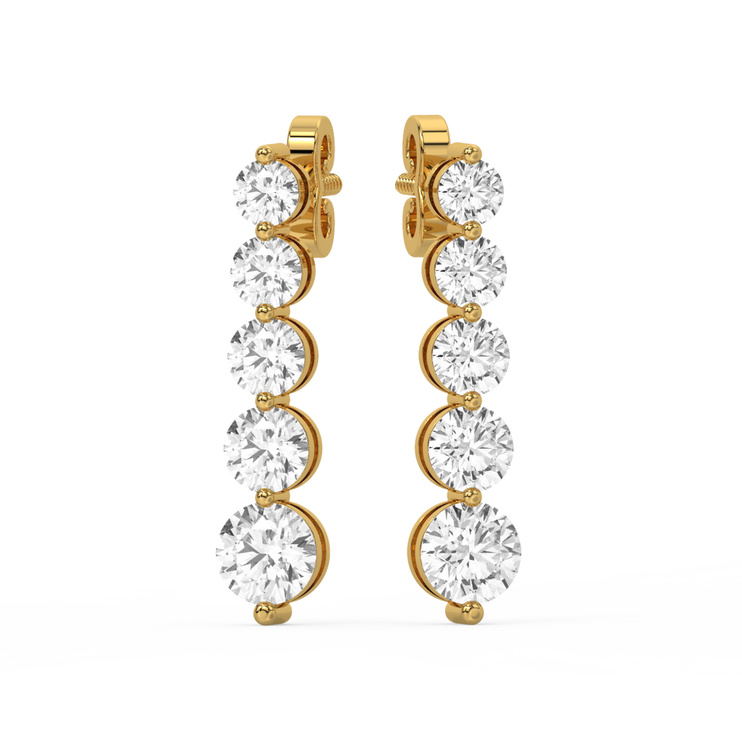 Elegant Double  Lab Grown Diamond Studs By Stefee Jewels