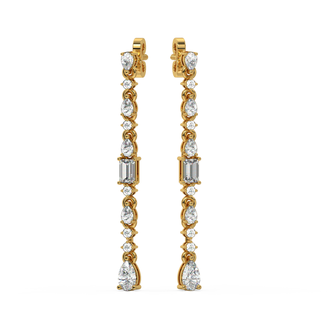 Diamond Fringe Earrings  Studs By Stefee Jewels