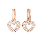 Load image into Gallery viewer, Dual Heart Lab Grown Diamond Drops By Stefee Jewels
