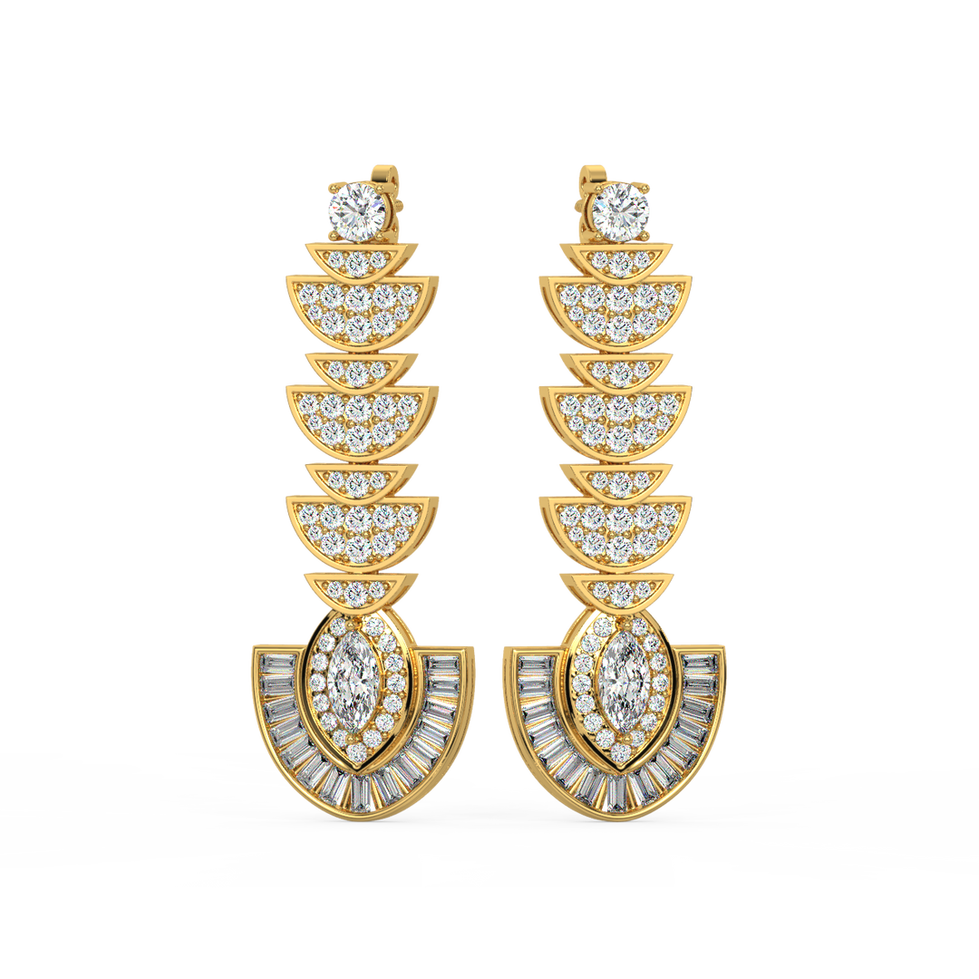 Precious Sparkle Lab Grown Diamond Drop Earrings by Stefee Jewels