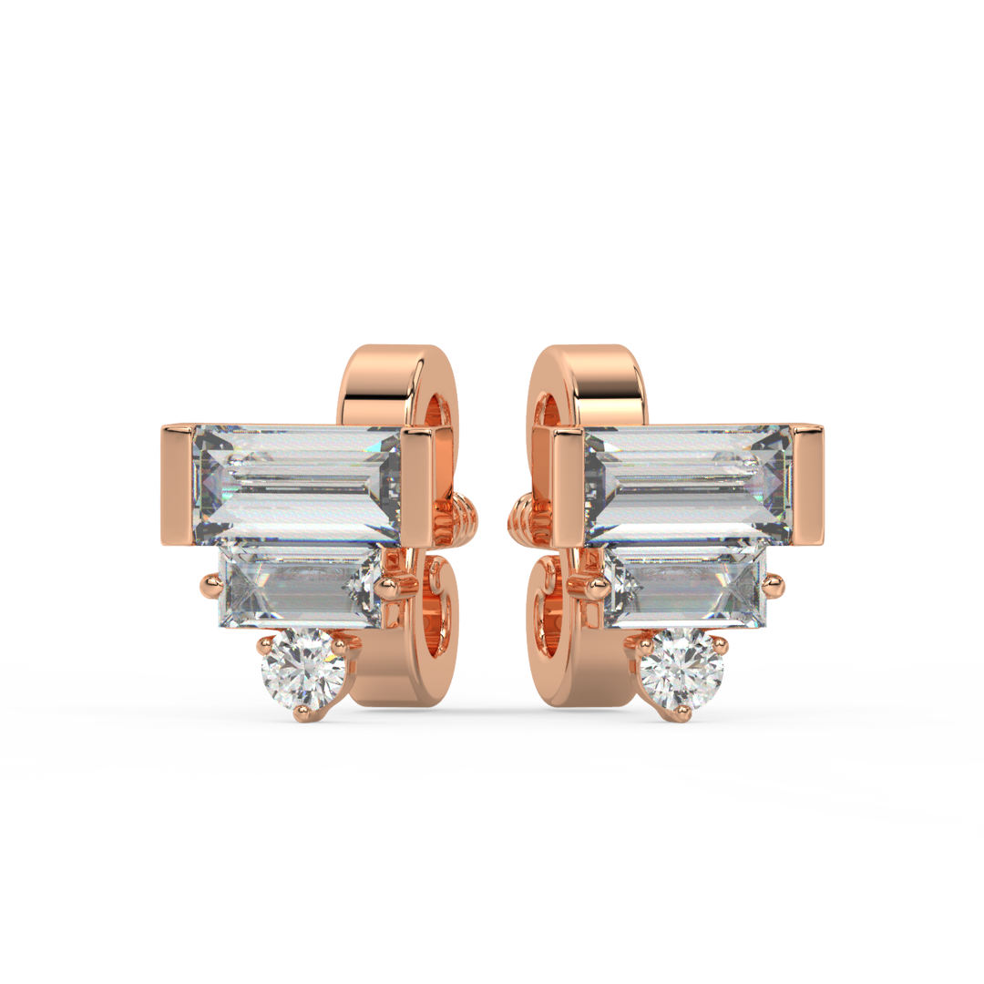 Bright Beeauty Lab Grown Diamond Stud Earrings by Stefee Jewels