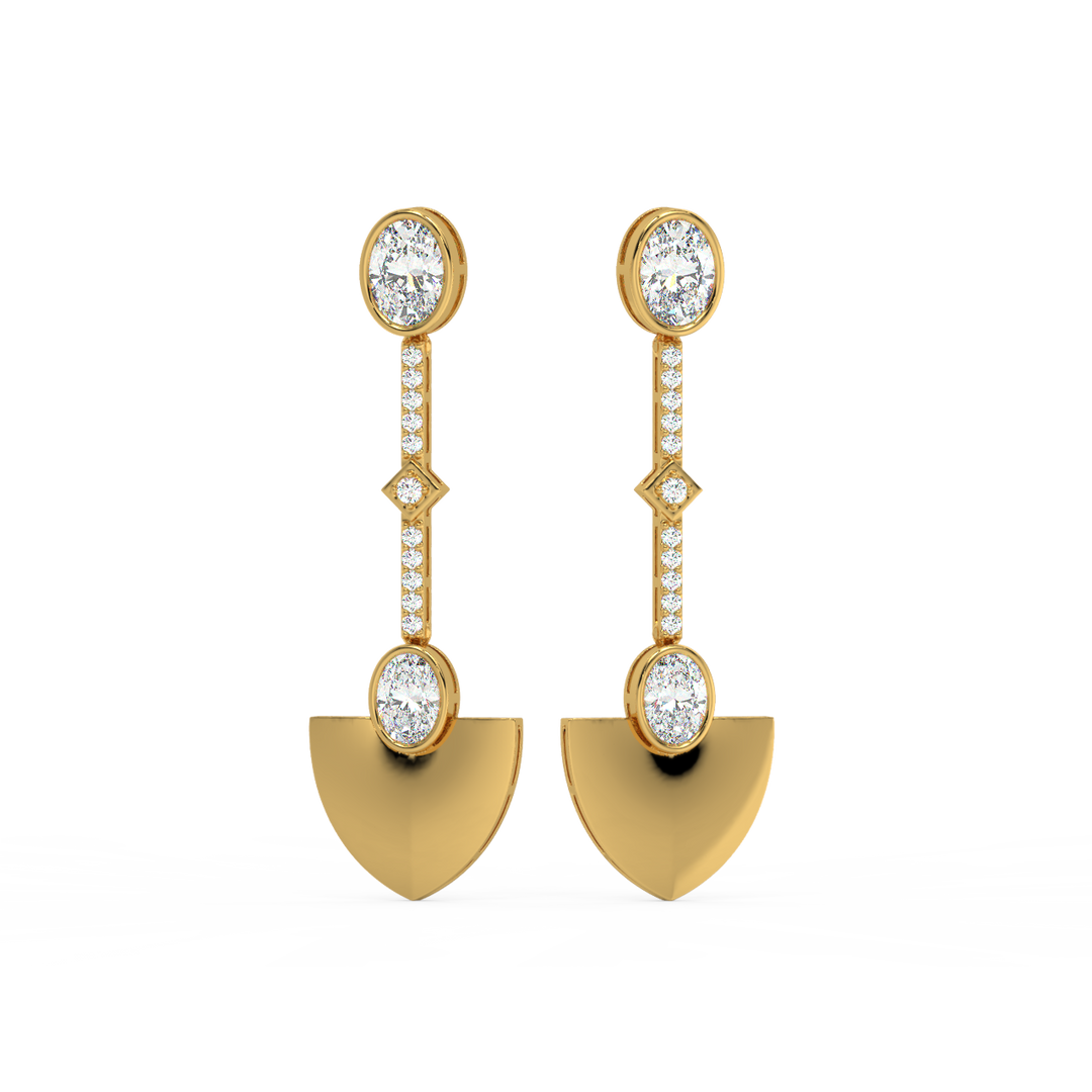 Pure Elegance Lab Grown Diamond Drop Earrings by Stefee Jewels