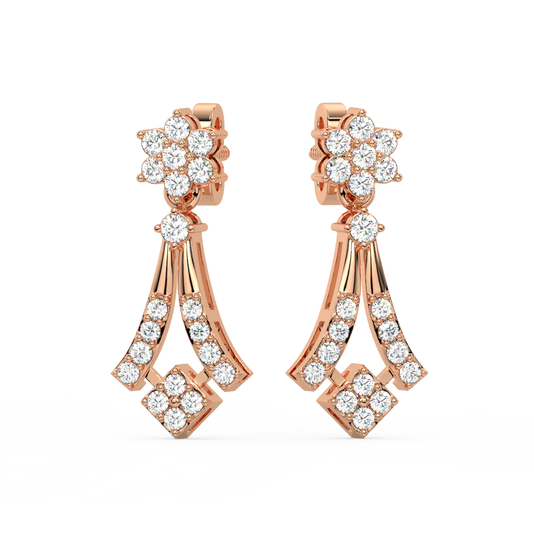 Brilliant Beauty Lab Grown Diamond Drop Earrings by Stefee Jewels