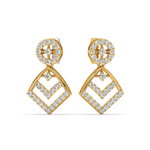 Load image into Gallery viewer, Glitter Swirls Lab Grown Diamond Drop Earrings by Stefee Jewels
