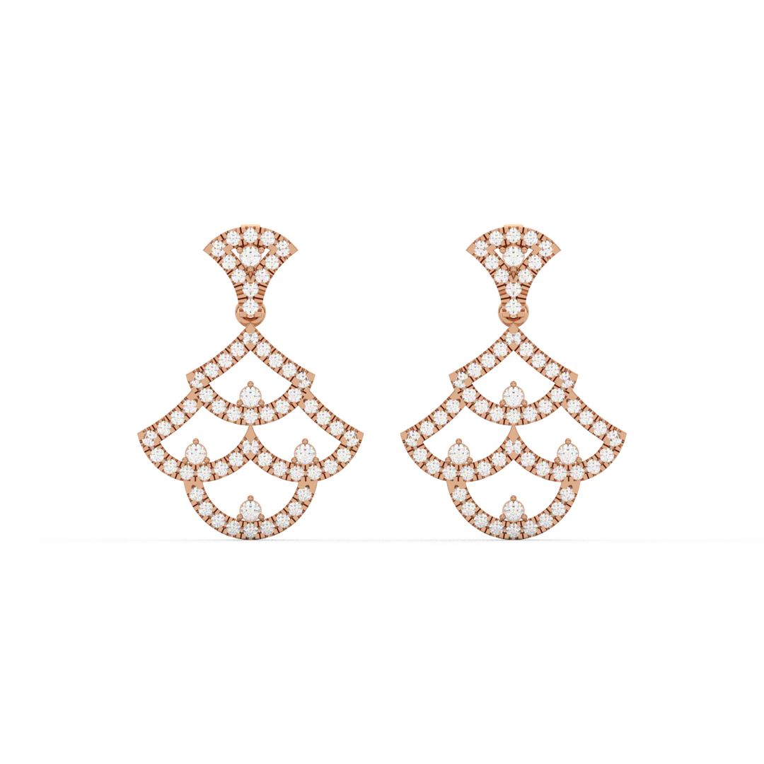 Brilliant Chains Lab Grown Diamond Drop Earrings by Stefee Jewels