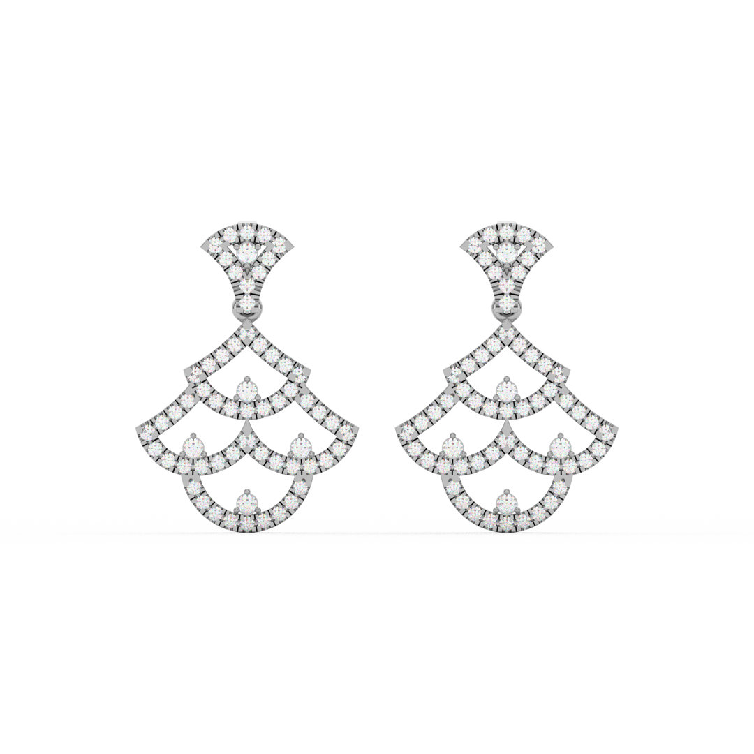 Brilliant Chains Lab Grown Diamond Drop Earrings by Stefee Jewels