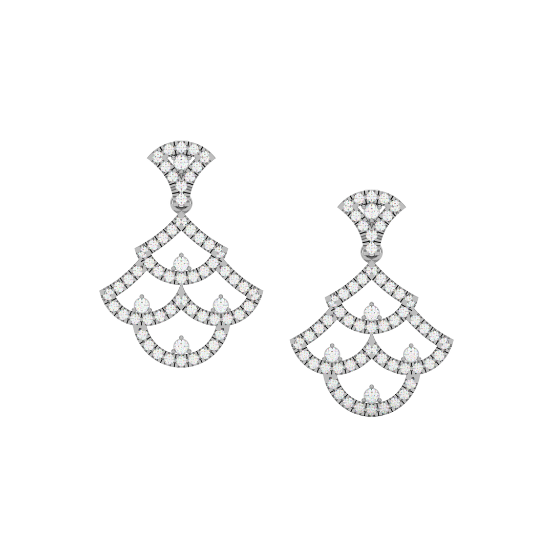 Brilliant Chains Lab Grown Diamond Drop Earrings by Stefee Jewels