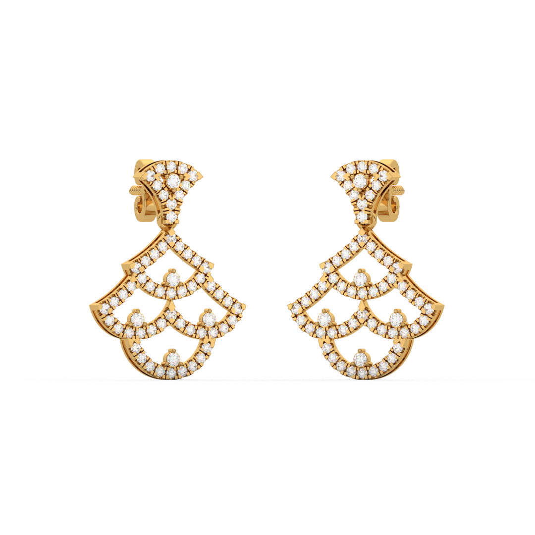 Brilliant Chains Lab Grown Diamond Drop Earrings by Stefee Jewels