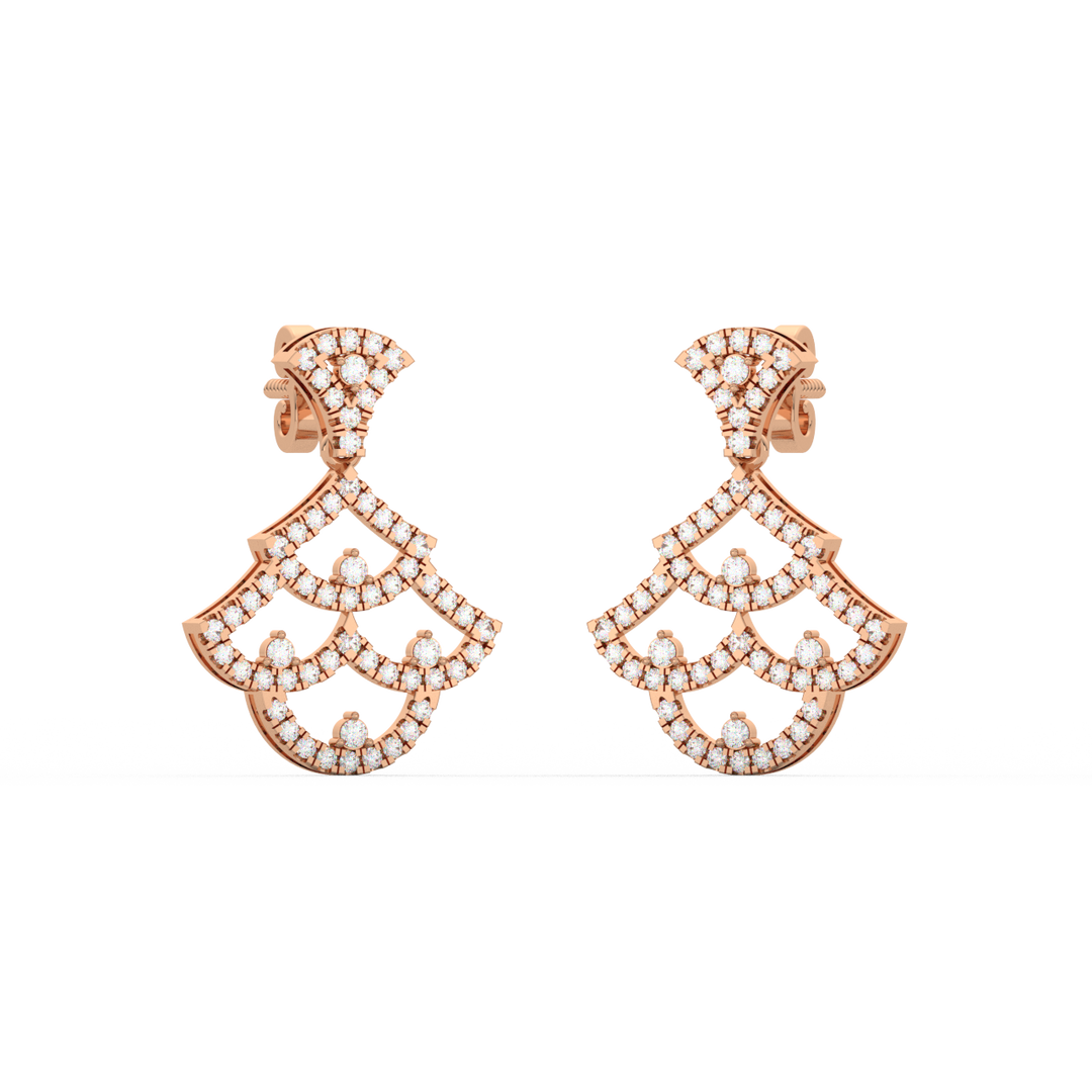 Brilliant Chains Lab Grown Diamond Drop Earrings by Stefee Jewels