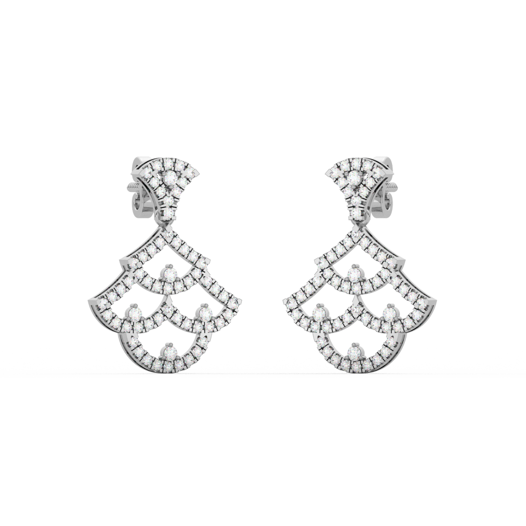 Brilliant Chains Lab Grown Diamond Drop Earrings by Stefee Jewels