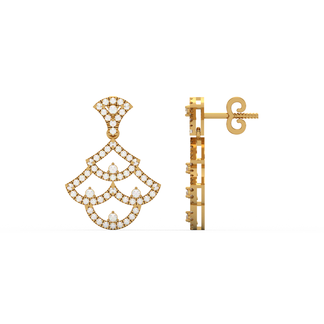 Brilliant Chains Lab Grown Diamond Drop Earrings by Stefee Jewels