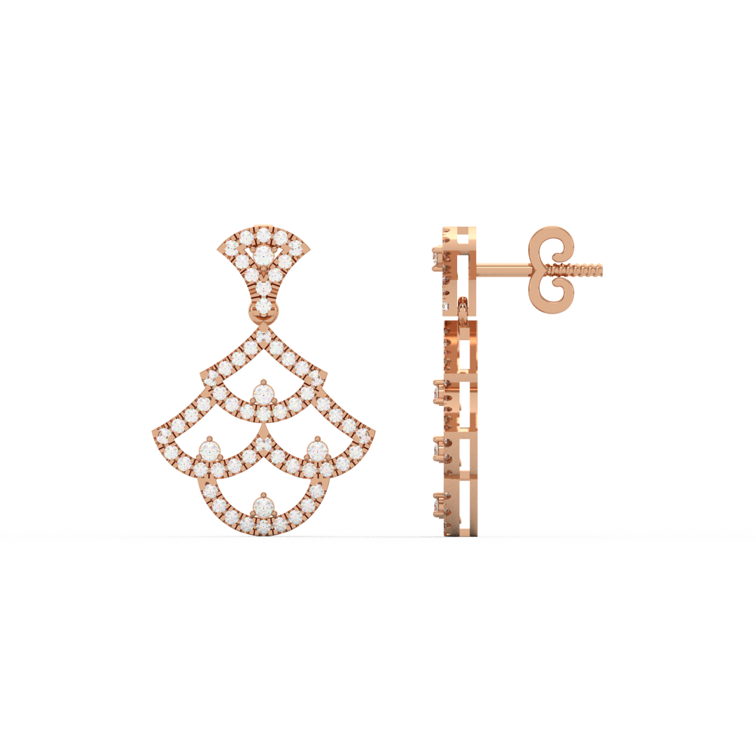 Brilliant Chains Lab Grown Diamond Drop Earrings by Stefee Jewels