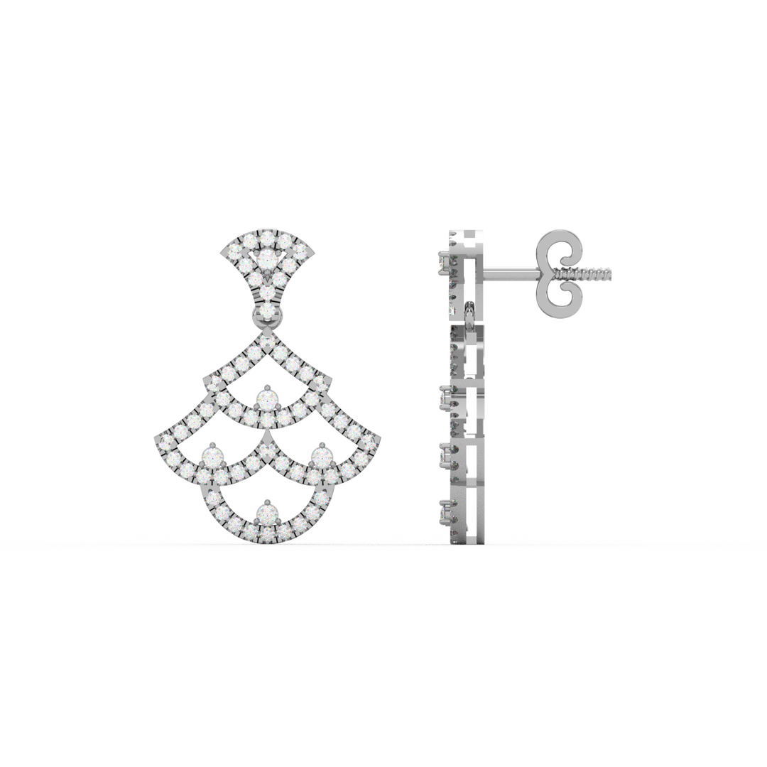 Brilliant Chains Lab Grown Diamond Drop Earrings by Stefee Jewels