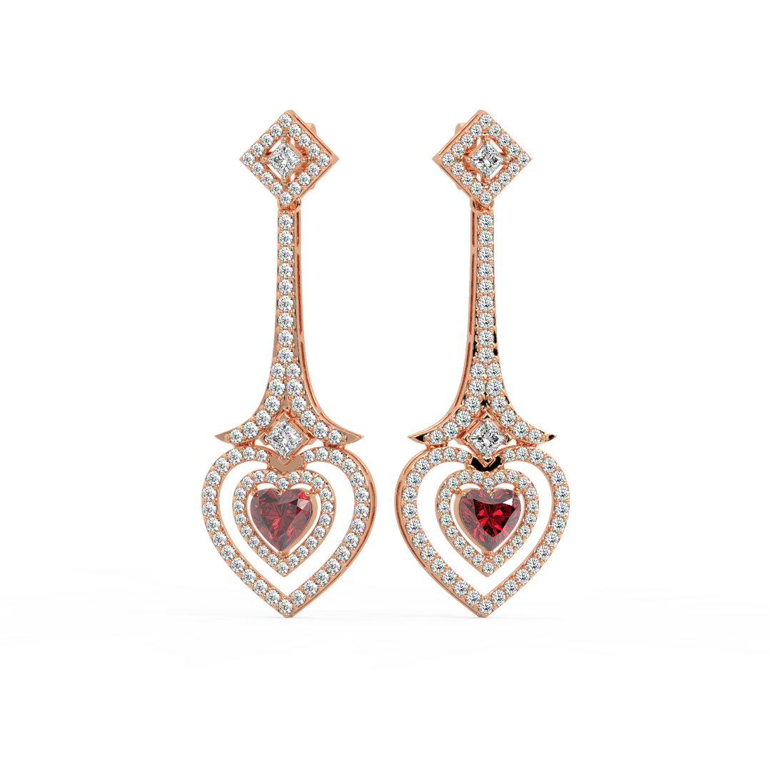 Radiant Loops Lab Grown Diamond Drop Earrings by Stefee Jewels