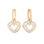 Load image into Gallery viewer, Dual Heart Lab Grown Diamond Drops By Stefee Jewels
