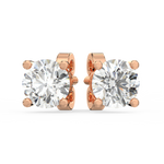 Load image into Gallery viewer, Solitaire Round Lab Grown Diamond Studs Earrings by Stefee
