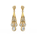 Load image into Gallery viewer, Ambrosia Star Lab Grown Diamond Drop Earrings by Stefee Jewels
