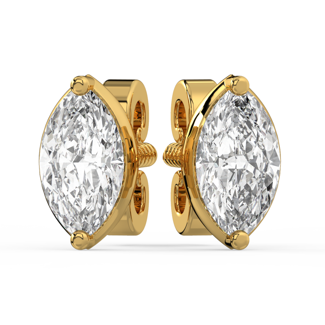 Luminous Love Lab Grown Diamond Stud Earrings by Stefee Jewels