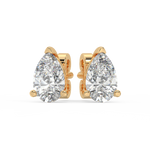 Load image into Gallery viewer, Solitaire Pear Lab Grown Diamond Studs Earrings by Stefee
