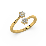 Load image into Gallery viewer, Curled Flower Lab Grown Diamond Ring by Stefee Jewels
