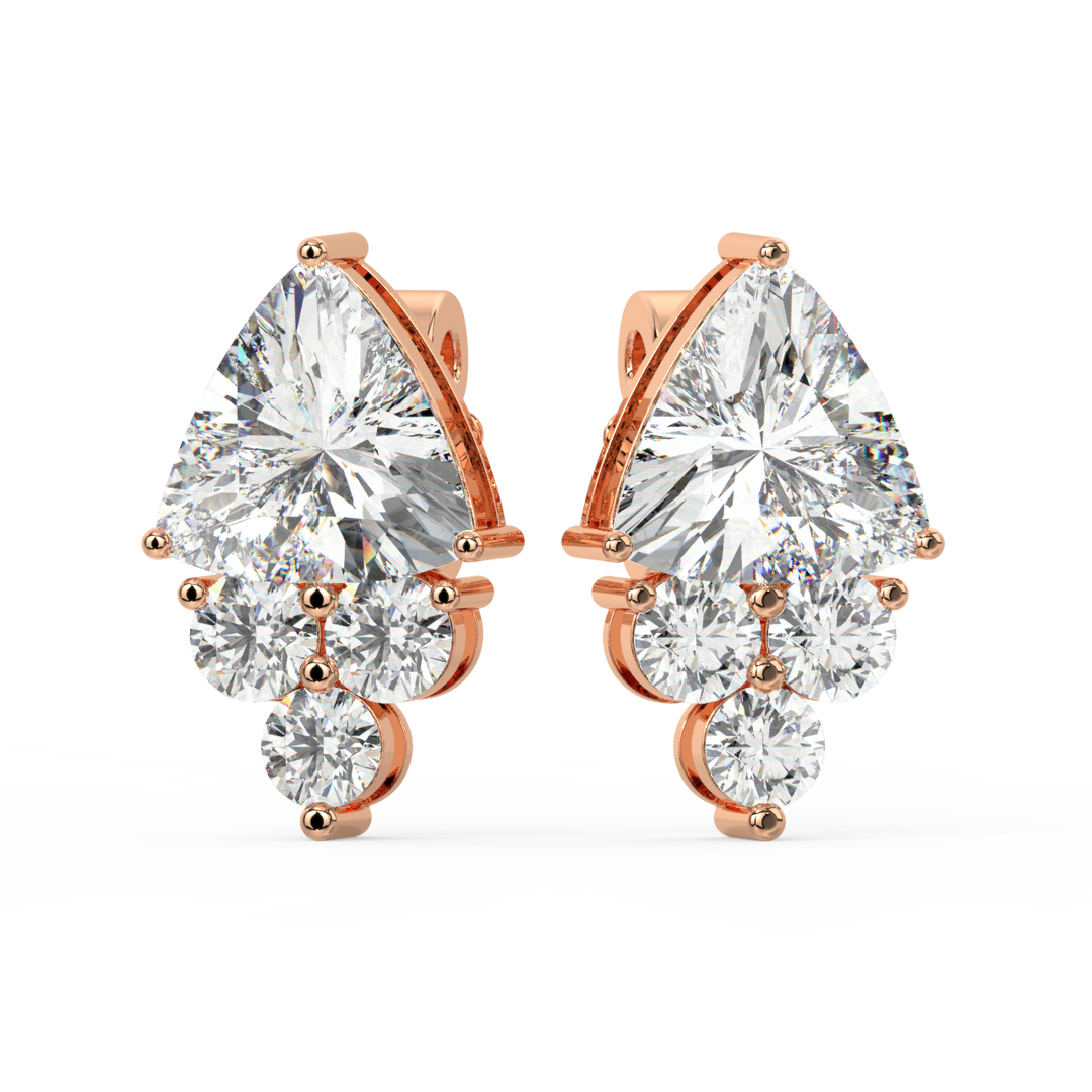 Classic Sparkle Lab Grown Diamond Stud Earrings by Stefee Jewels