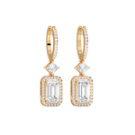 Load image into Gallery viewer, Emrald-Cut Drop  Lab Grown Diamond Earrings By Stefee Jewels
