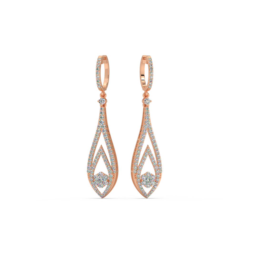 Jharoka Lab Grown Diamond   Earrings By Stefee Jewels