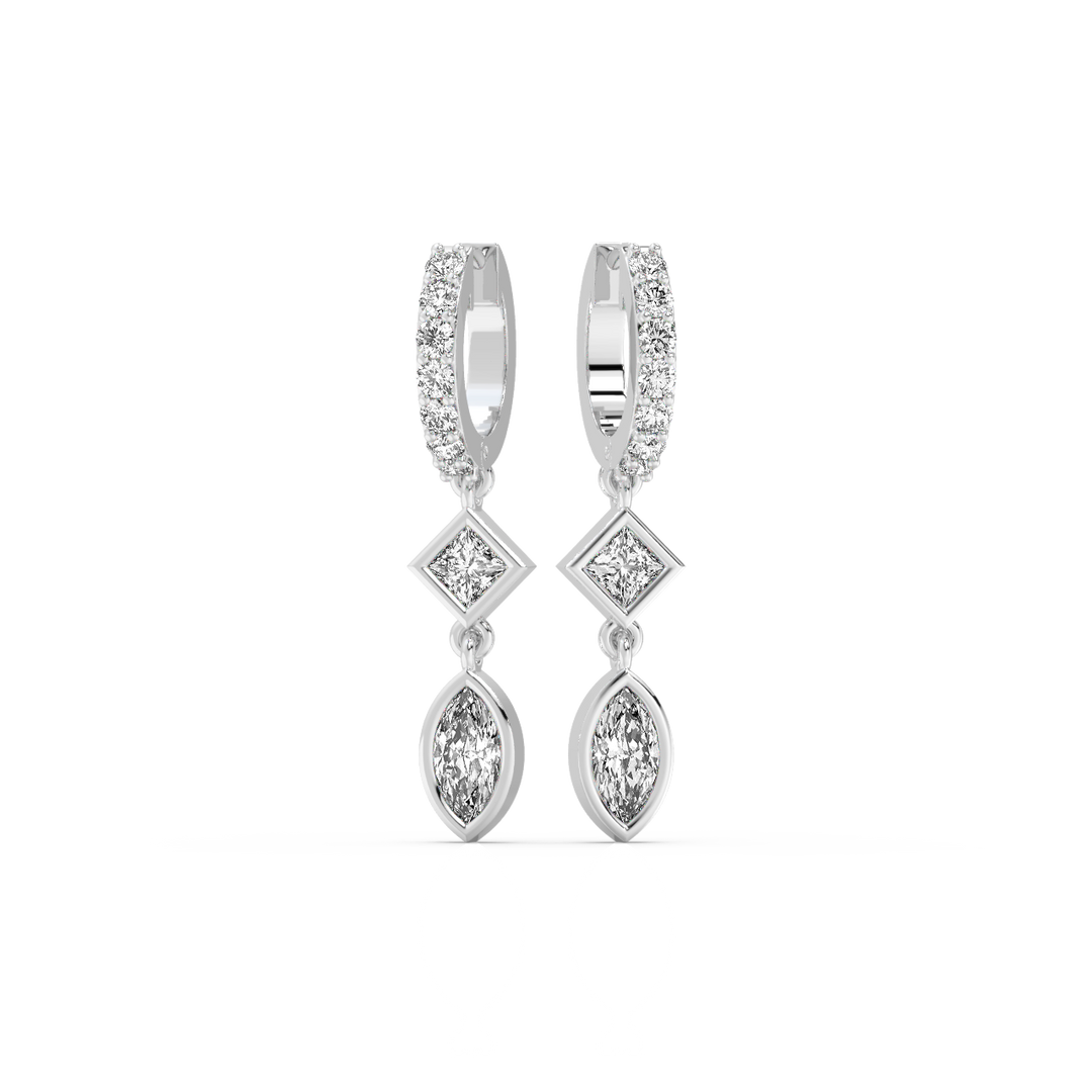 Glittering Grace Lab Grown Diamond Drop Earrings by Stefee Jewels