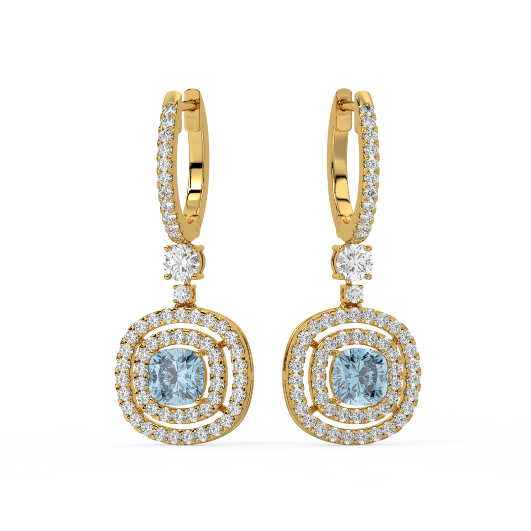 Shine Gem Hoop Earrings By Stefee Jewels