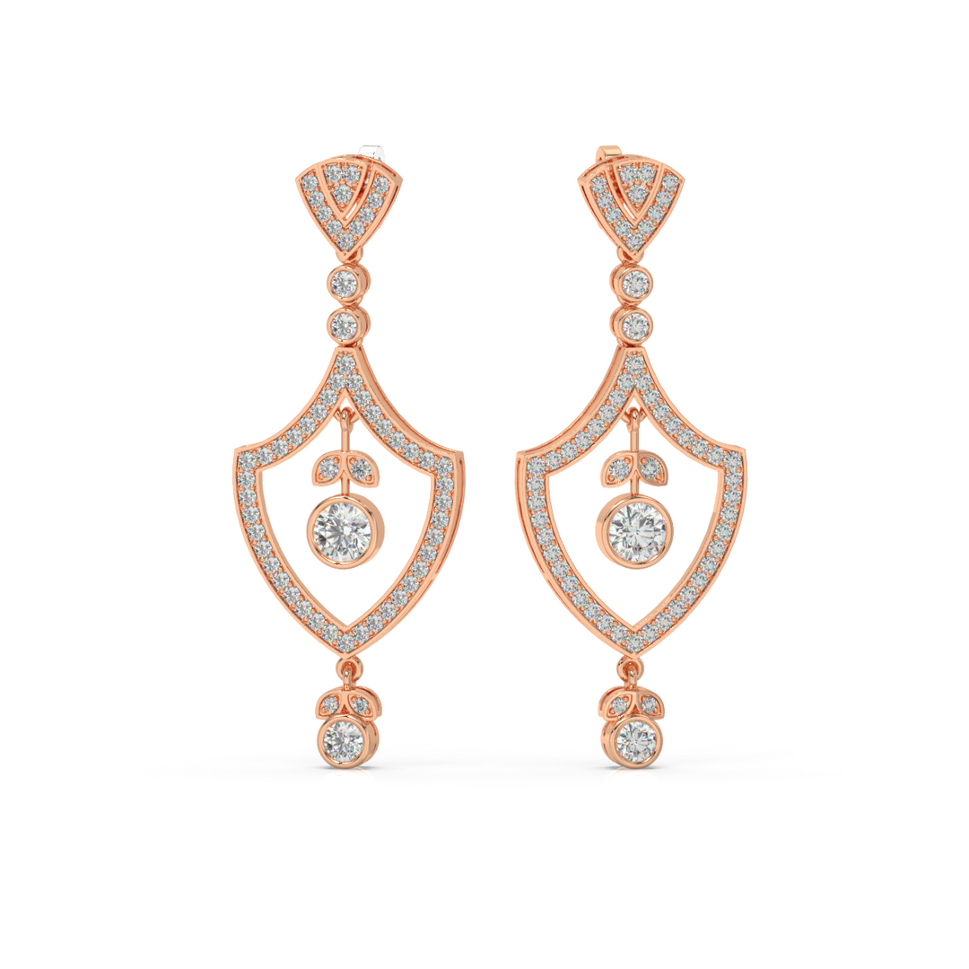 Sparkling Stars Lab Grown Diamond Drop Earrings by Stefee Jewels